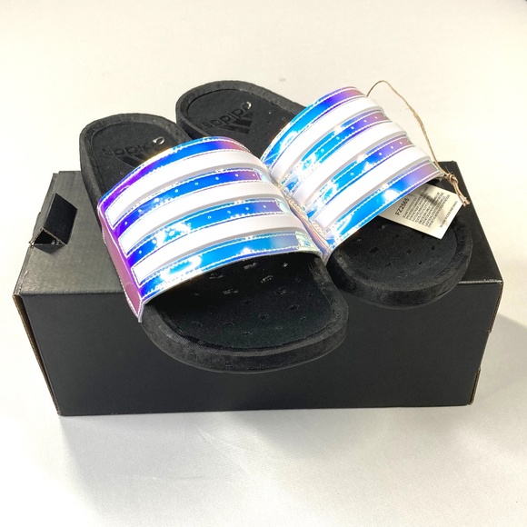 Adidas Adilette Boost Iridescent Slides 